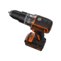 Black&Decker Hammer Drill BL188K-QW 18V BL 1Batt 400mA Kitbox , BLACK & DECKER