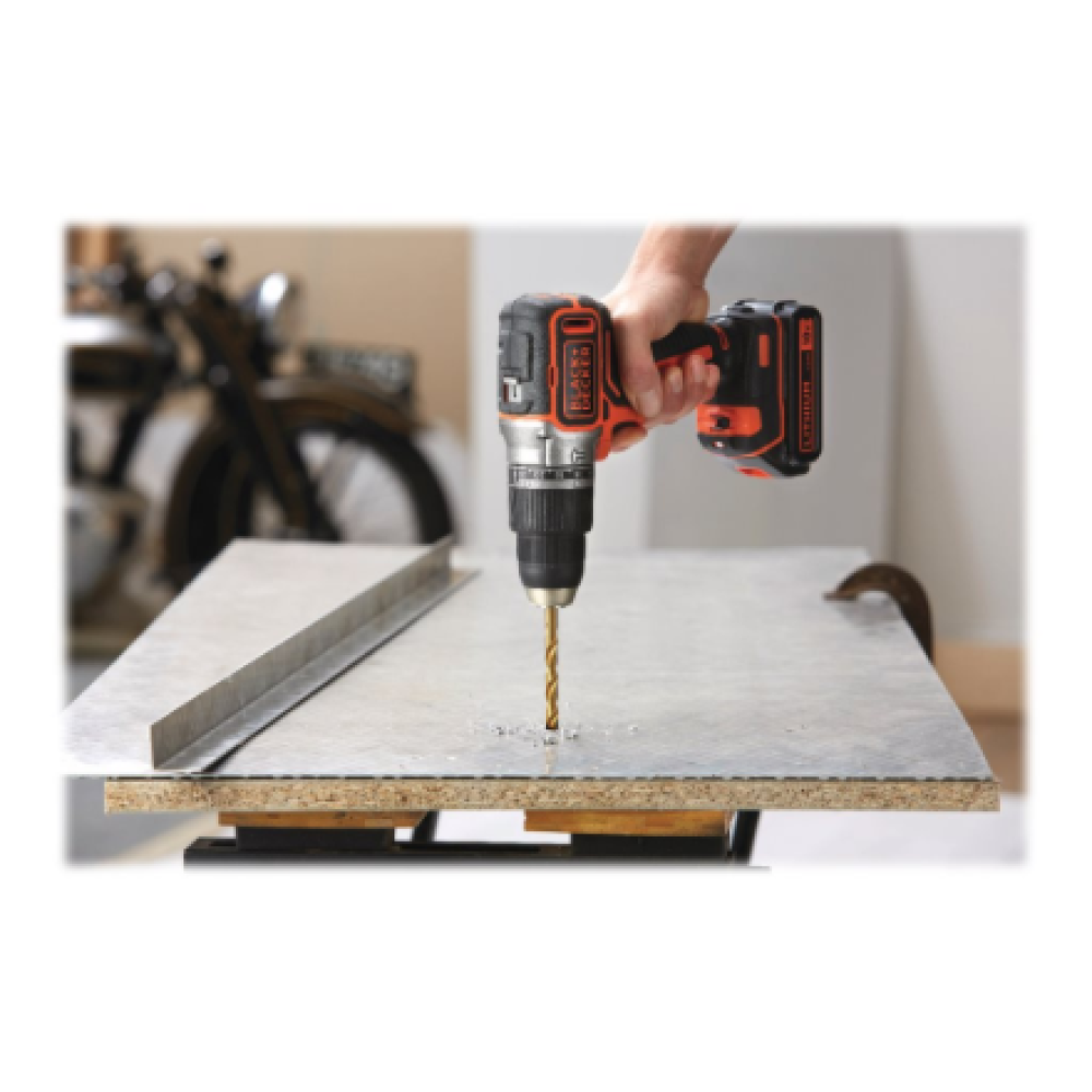 Black&Decker Hammer Drill BL188K-QW 18V BL 1Batt 400mA Kitbox , BLACK & DECKER
