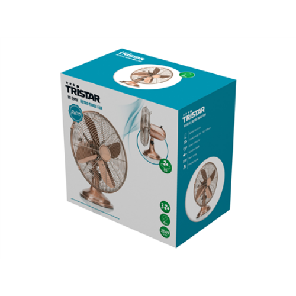 Tristar , Retro Table Fan , VE-5970 , Table fan , Copper , Diameter 30 cm , Number of speeds 3 , Oscillation , 35 W