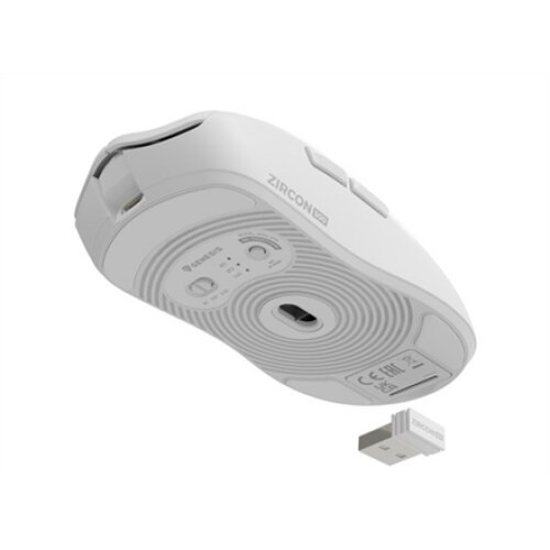 Genesis Zircon 500 G2 , Gaming Mouse , Wireless/Wired , 2.4 GHz, Bluetooth, USB , White