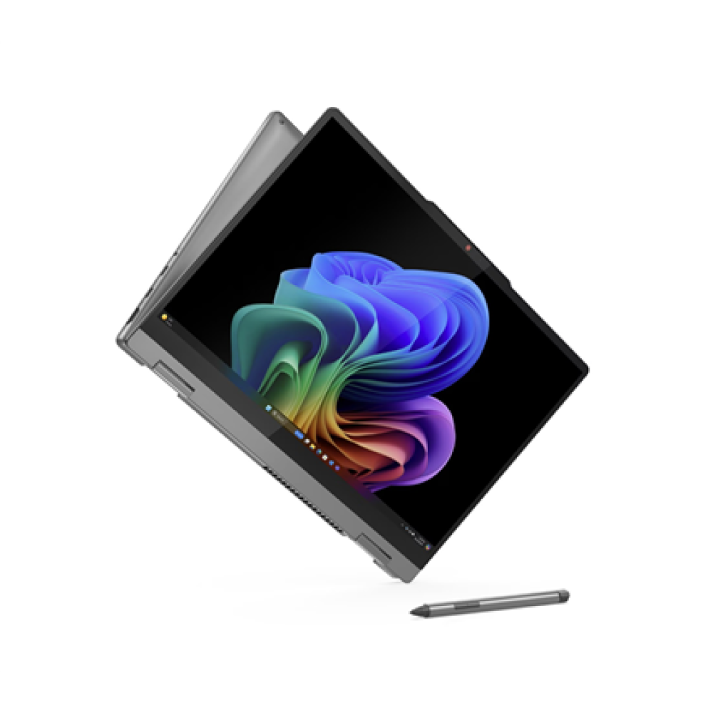 Lenovo IdeaPad 5 2-in-1 14Q8X9 , Luna Grey , 14 , OLED , Touchscreen , WUXGA , 1920 x 1200 pixels , Glossy , Snapdragon X , X1-26-100 , 16 GB , Soldered LPDDR5x , Solid-state drive capacity 512 GB , Qualcomm Adreno GPU , Windows 11 Home , 802.11be , Bluet