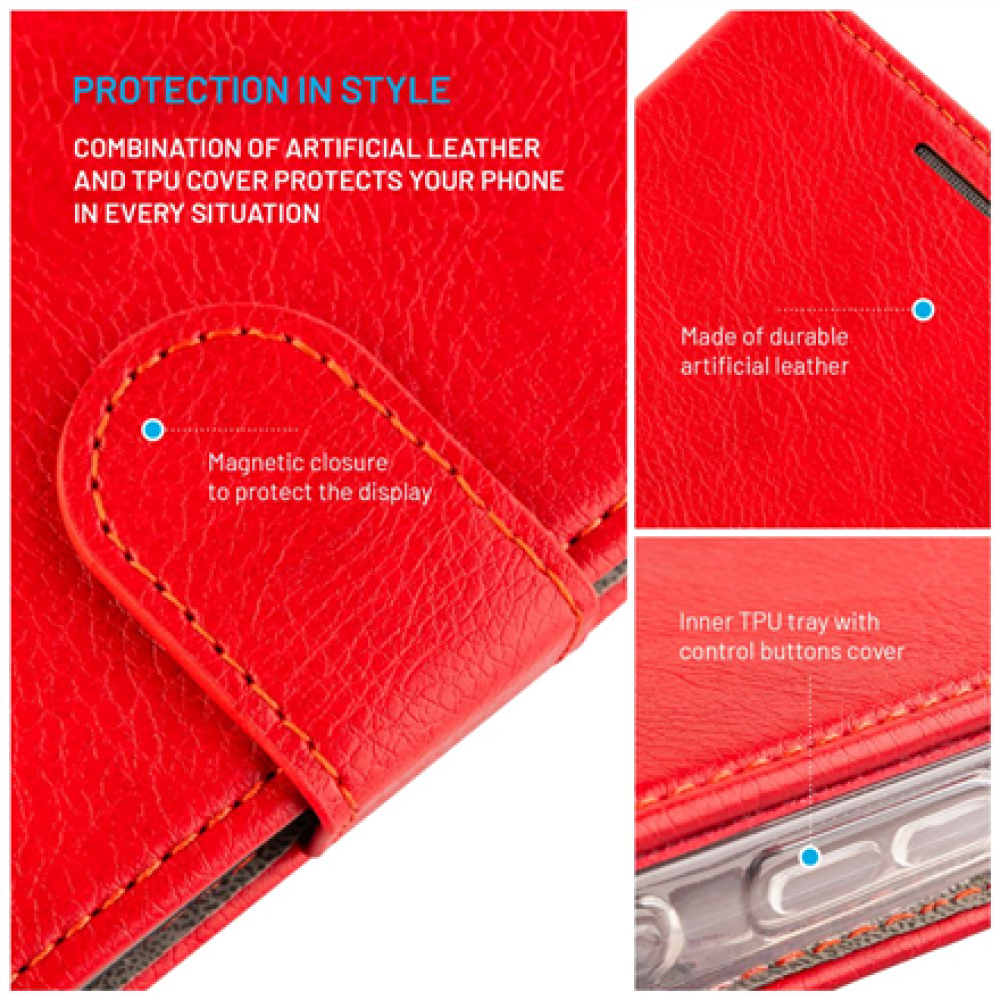 Fixed Opus , Book Case , Galaxy A56 5G , Samsung , Leather , Red