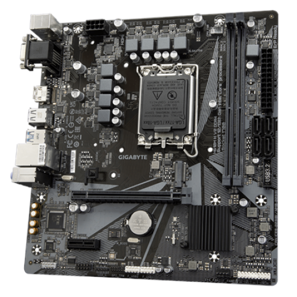Gigabyte , H610M H V2 DDR4 1.0 M/B , Processor family Intel , Processor socket LGA1700 , DDR4 DIMM , Memory slots 2 , Supported hard disk drive interfaces SATA, M.2 , Number of SATA connectors 4 , Chipset Intel H610 Express , Micro ATX