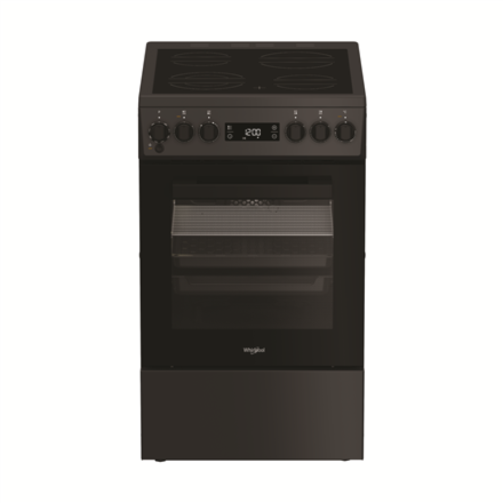 Whirlpool Cooker , W5V8LCSA , Hob type Vitroceramic , Oven type Electric , Anthracite , Width 50 cm , Depth 60 cm , 60 L