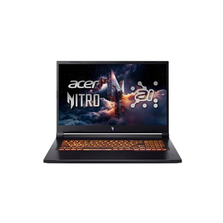 Acer , Nitro V 17 AI ANV17-41-R27Z , Obsidian Black , 17.3 , IPS , QHD , 2560 x 1440 pixels , AMD Ryzen 7 , 260 , 32 GB , DDR5 , Solid-state drive capacity 1000 GB , NVIDIA GeForce RTX 5060 , GDDR7 , 8 GB , Windows 11 Home , 802.11ax , Bluetooth version 5