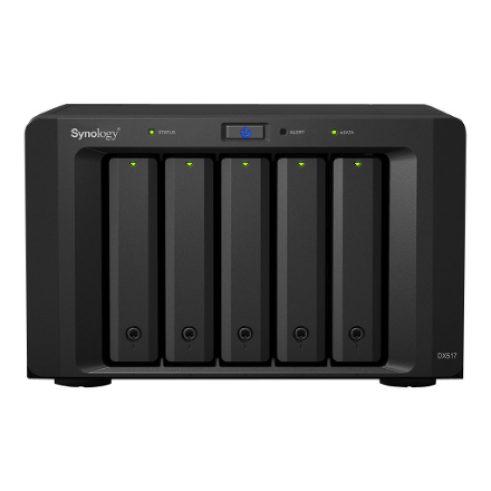 Synology , Tower NAS Expansion Unit , DX517 , up to 5 HDD/SSD Hot-Swap (drives not included) , Internal AC 100-240V Universal, 50/60 Hz