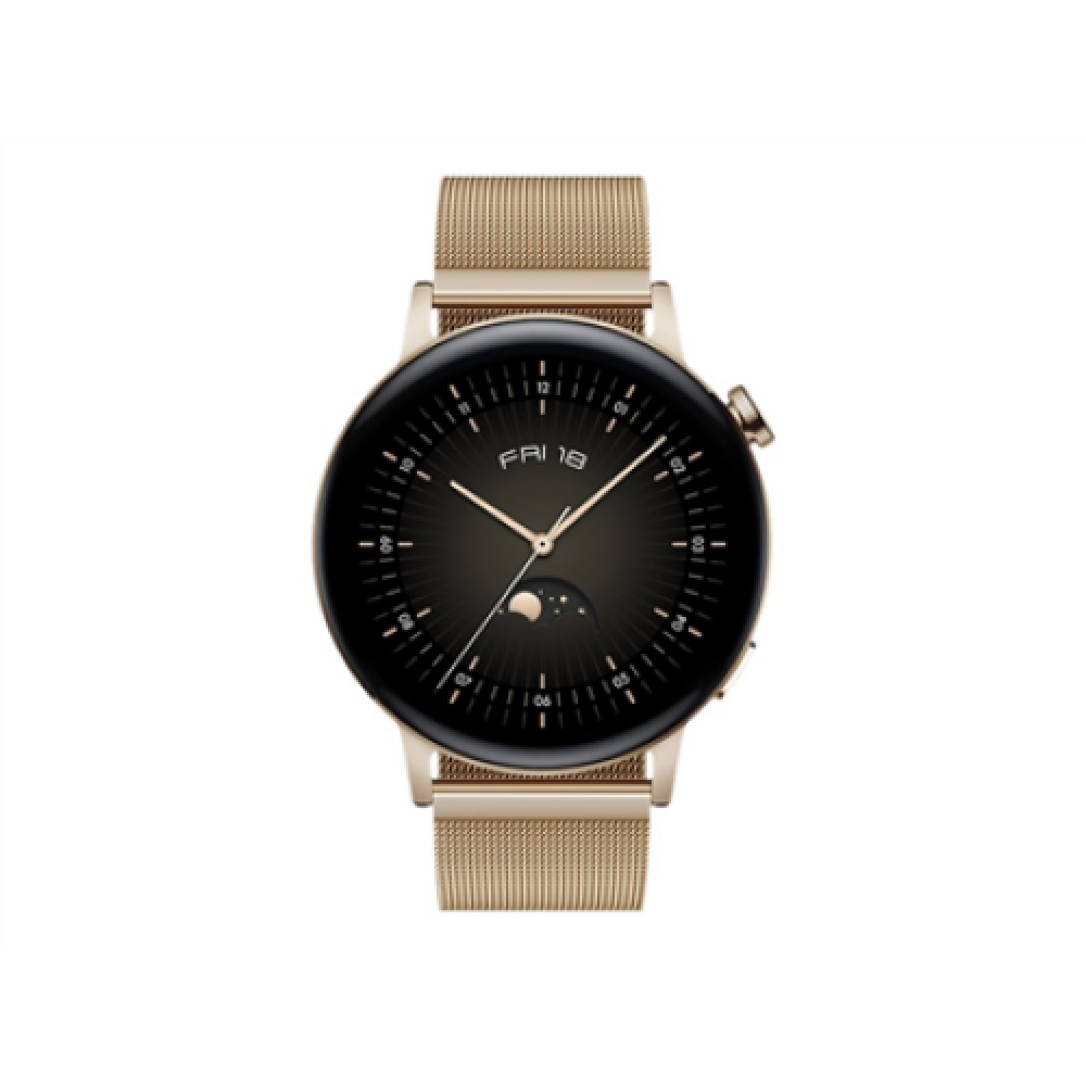 GT 3 (42 mm) , Smart watch , GPS (satellite) , AMOLED , Touchscreen , 1.32” , Activity monitoring , Waterproof , Bluetooth , Light Gold