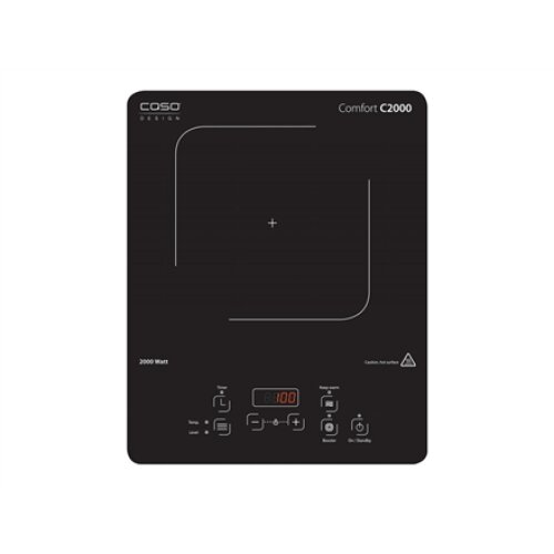Caso , Free standing table hob , Comfort C2000 , Number of burners/cooking zones 1 , Sensor , Induction , Black