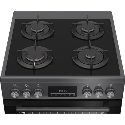 BEKO Cooker , FBM62330GADSN , Hob type Gas , Oven type Electric , Grey , Width 60 cm , Depth 60 cm , Grilling , LED , Energy efficiency class A , 72 L
