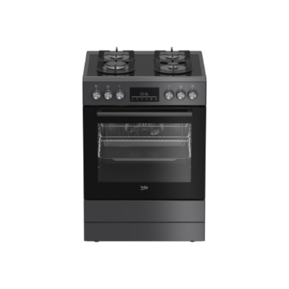 BEKO Cooker , FBM62330GADSN , Hob type Gas , Oven type Electric , Grey , Width 60 cm , Grilling , LED , Depth 60 cm , 72 L