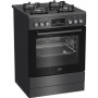 BEKO Cooker , FBM62330GADSN , Hob type Gas , Oven type Electric , Grey , Width 60 cm , Depth 60 cm , Grilling , LED , Energy efficiency class A , 72 L