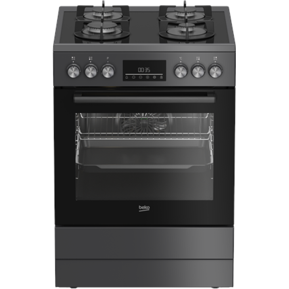 BEKO Cooker , FBM62330GADSN , Hob type Gas , Oven type Electric , Grey , Width 60 cm , Grilling , LED , Depth 60 cm , 72 L