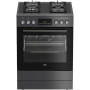 BEKO Cooker , FBM62330GADSN , Hob type Gas , Oven type Electric , Grey , Width 60 cm , Depth 60 cm , Grilling , LED , Energy efficiency class A , 72 L