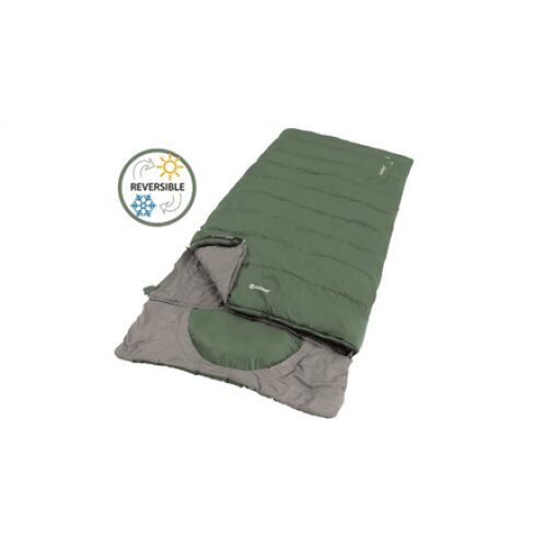 Outwell Contour Lux XL, Sleeping Bag, 235 x 105 cm, YKK 2-way L-shape open-end with auto lock, Green