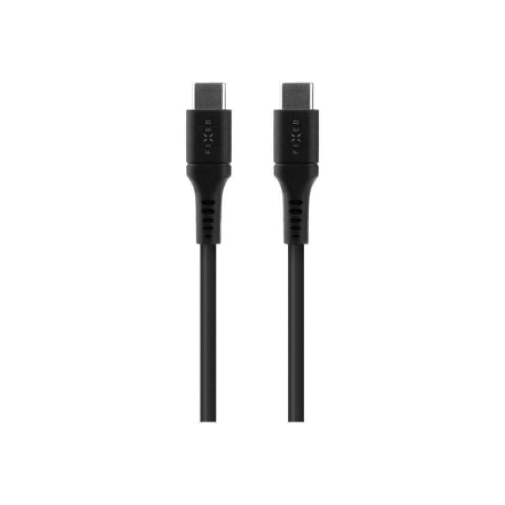 Fixed , Liquid Silicone Cable USB-C/USB-C, 1.2m, 60W , FIXDLS-CC12-BK