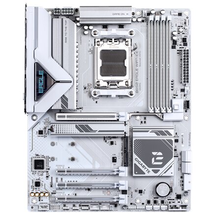 Gigabyte B850 EAGLE WF7 ICE , Processor family AMD , Processor socket AM5 , DDR5 , Supported hard disk drive interfaces SATA, M.2 , Number of SATA connectors 4