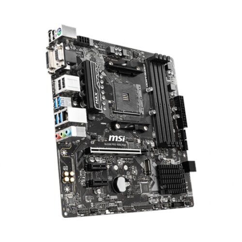 MSI B450M PRO-VDH MAX Processor family AMD Processor socket AM4 DDR4 DIMM Memory slots 4 Number of SATA connectors 4 Chipset AMD B Micro ATX