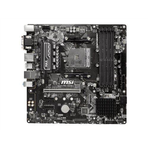 MSI B450M PRO-VDH MAX Processor family AMD Processor socket AM4 DDR4 DIMM Memory slots 4 Number of SATA connectors 4 Chipset AMD B Micro ATX