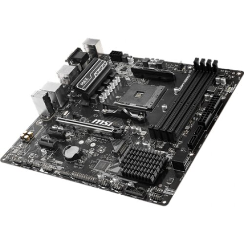 MSI B450M PRO-VDH MAX Processor family AMD Processor socket AM4 DDR4 DIMM Memory slots 4 Number of SATA connectors 4 Chipset AMD B Micro ATX