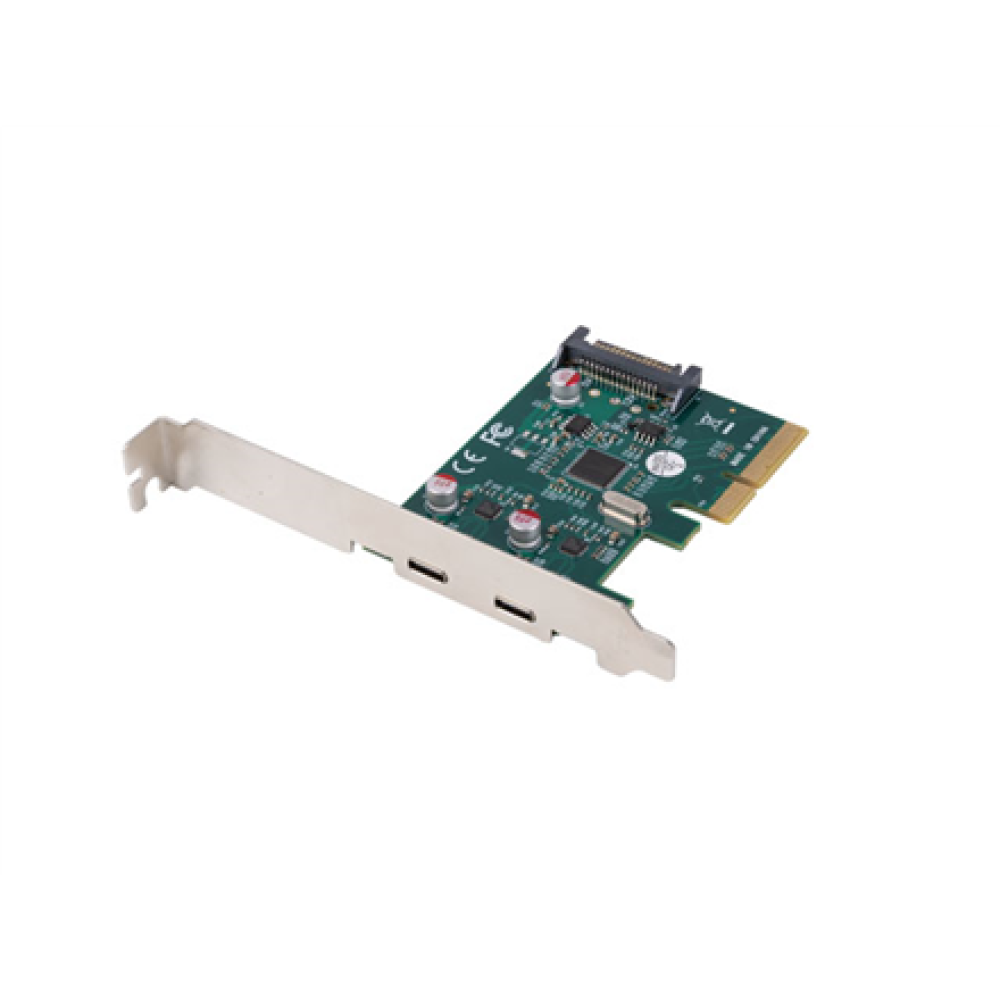 Lanberg PCI-Express X1 Card to 2X USB-C 3.2 GEN 2X1 Low profile , PCE-UC3-002