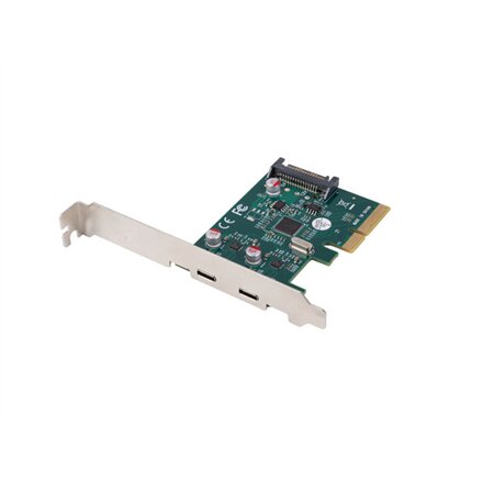 Lanberg PCI-Express X1 Card to 2X USB-C 3.2 GEN 2X1 Low profile , PCE-UC3-002