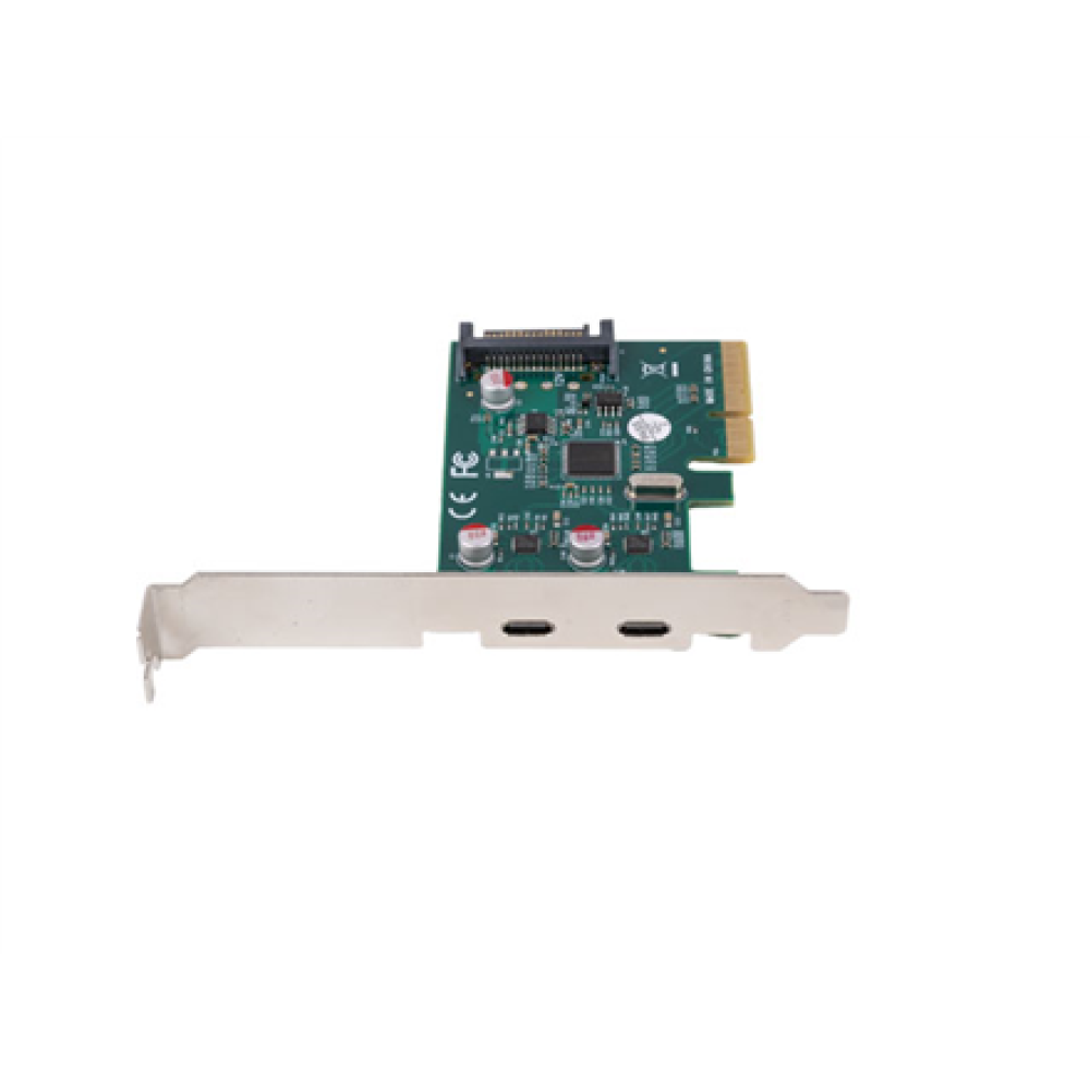 Lanberg PCI-Express X1 Card to 2X USB-C 3.2 GEN 2X1 Low profile , PCE-UC3-002