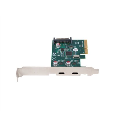 Lanberg PCI-Express X1 Card to 2X USB-C 3.2 GEN 2X1 Low profile , PCE-UC3-002