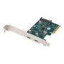 Lanberg PCI-Express X1 Card to 2X USB-C 3.2 GEN 2X1 Low profile , PCE-UC3-002