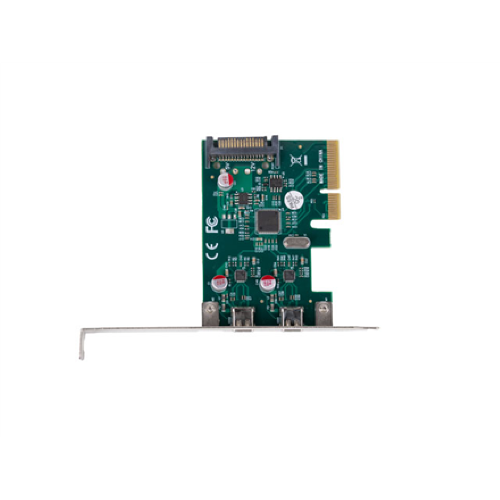 Lanberg PCI-Express X1 Card to 2X USB-C 3.2 GEN 2X1 Low profile , PCE-UC3-002