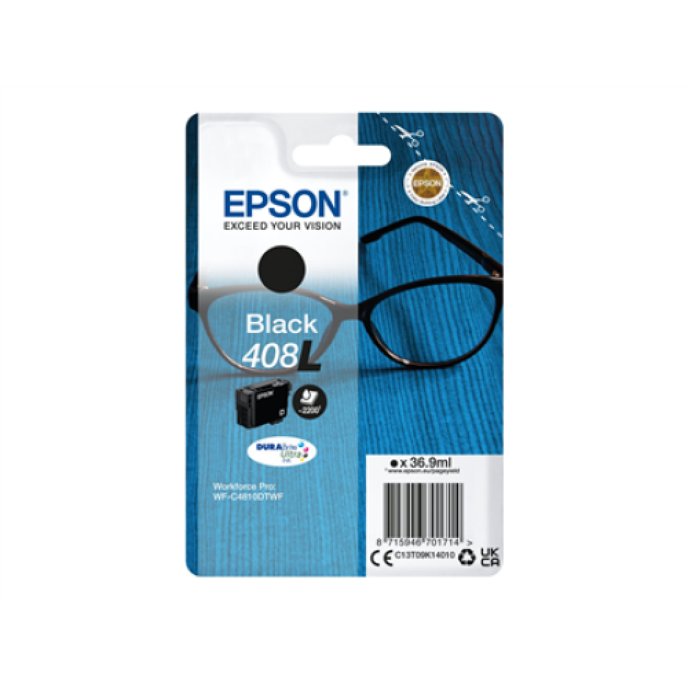 Epson 408L , DURABrite Ultra Ink , Black