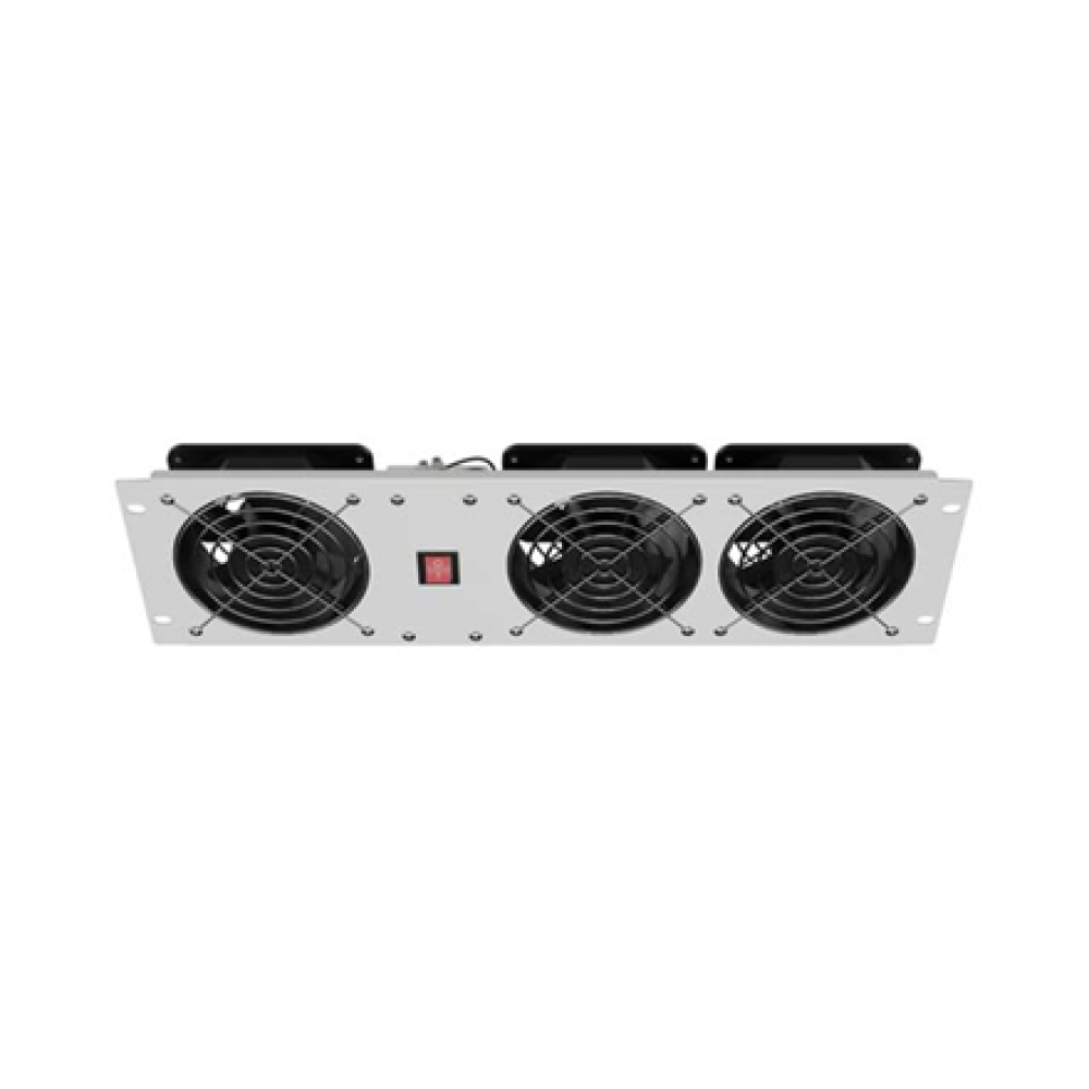 Lanberg Vertical Ventilation Panel 19 3U for Rack three Fans 230V , AK-1506-S , Grey