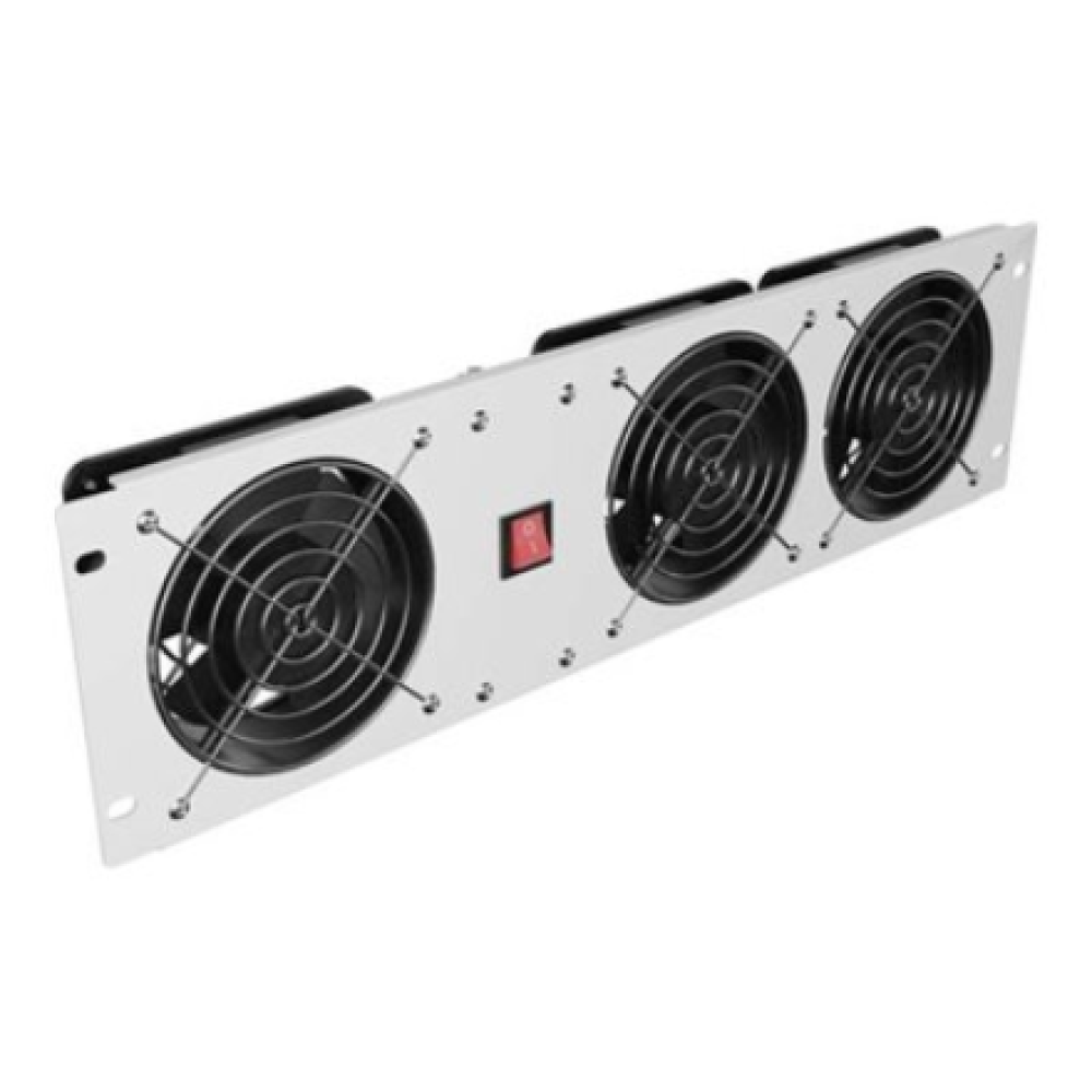 Lanberg Vertical Ventilation Panel 19 3U for Rack three Fans 230V , AK-1506-S , Grey
