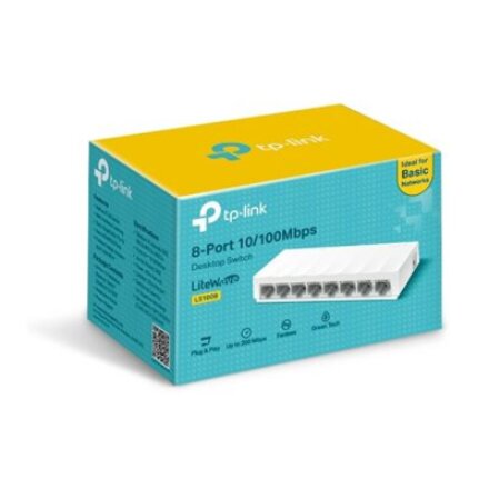 TP-LINK , 8-Port 10/100Mbps Desktop Network Switch , LS1008 , Unmanaged , Desktop , Power supply type External