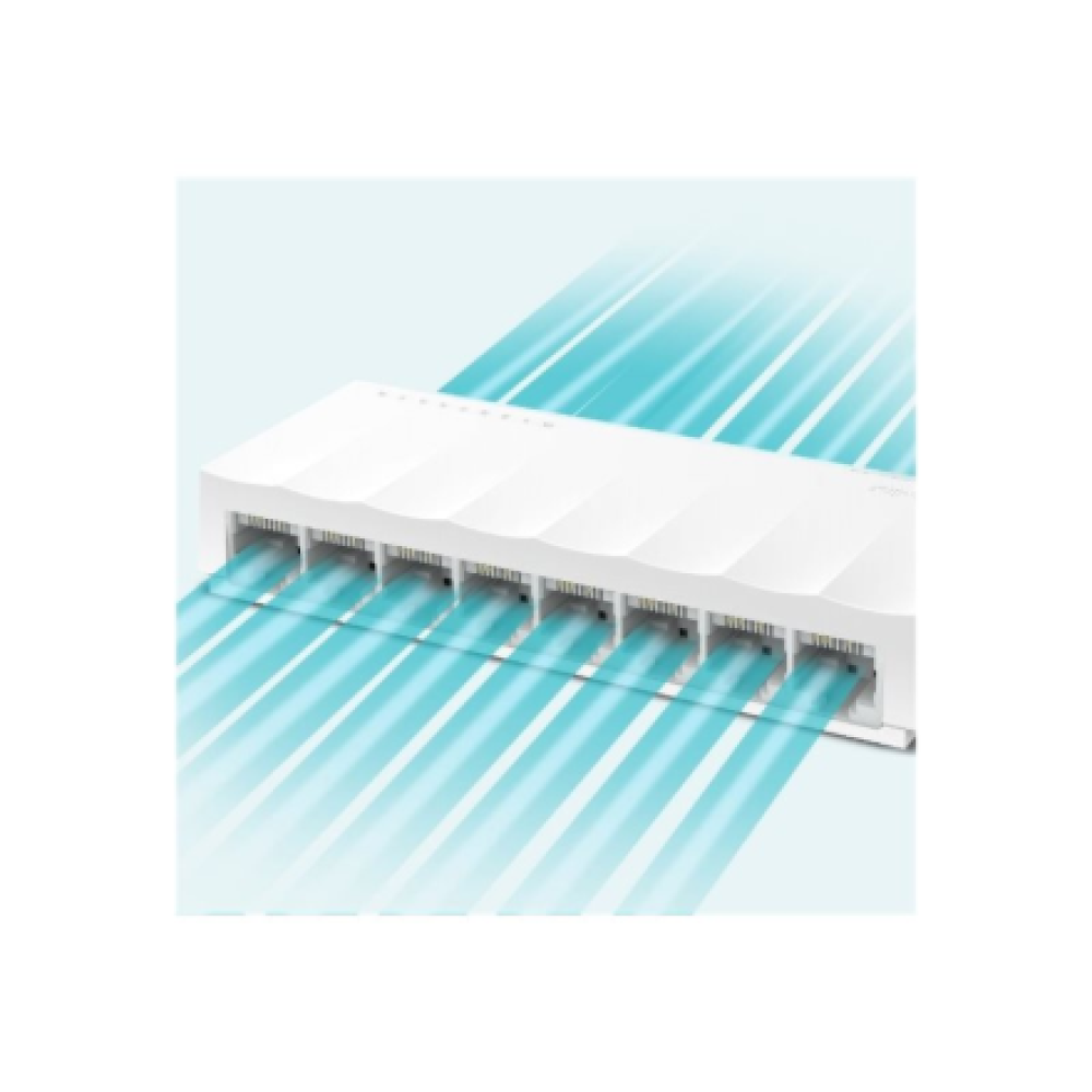 TP-LINK , 8-Port 10/100Mbps Desktop Network Switch , LS1008 , Unmanaged , Desktop , Power supply type External