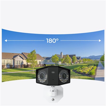 Reolink , Dual-Lens PoE Security Camera with 180° Panoramic View , Duo Series P750 , Bullet , 16 MP , 2.8mm/F1.6 , Power over Ethernet (PoE) , IP67 , H.265 , Micro SD, Max. 256 GB