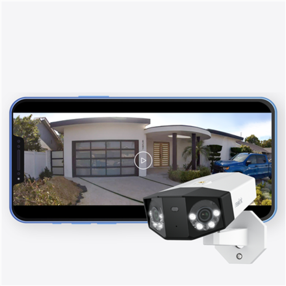 Reolink , Dual-Lens PoE Security Camera with 180° Panoramic View , Duo Series P750 , Bullet , 16 MP , 2.8mm/F1.6 , Power over Ethernet (PoE) , IP67 , H.265 , Micro SD, Max. 256 GB , White