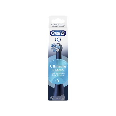 Oral-B , Replaceable toothbrush heads , iO UltimateClean , Heads , For adults , Number of brush heads included 4 , Black