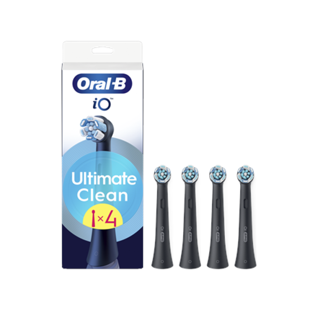 Oral-B Replaceable toothbrush heads , iO UltimateClean , Heads , For adults , Number of brush heads included 4 , Black