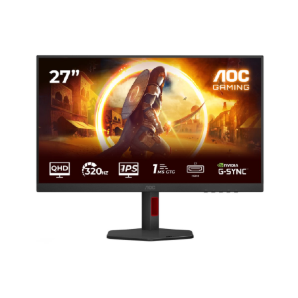 AOC , Q27G4SRU , 27 , Fast IPS , QHD , 16:9 , 320 Hz , 0.3 ms , 2560 x 1440 pixels , 400 cd/m² , HDMI ports quantity 2 , Black