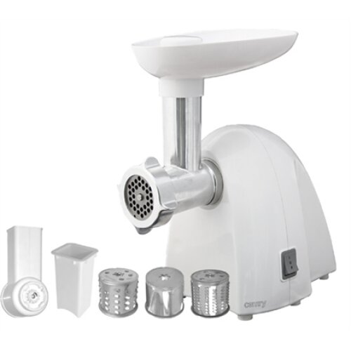 Camry , CR 4802 , White , 600-1500 W , Number of speeds 1 , Middle size sieve, mince sieve, poppy sieve, plunger, sausage filler, vegatable attachment.