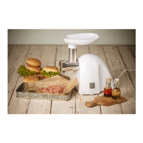 Camry , CR 4802 , White , 600-1500 W , Number of speeds 1 , Middle size sieve, mince sieve, poppy sieve, plunger, sausage filler, vegatable attachment.