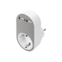 Digitus Universal USB Plug-in Charger with 2 x USB-A Sockets and Integrated Socket , DA-70617