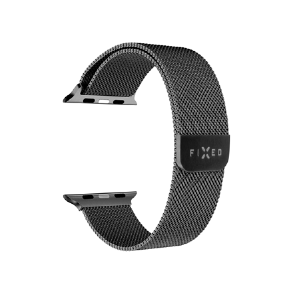Fixed , Mesh Strap for Apple Watch 42/44/45/46/49mm , 42 mm, 44 mm, 45 mm, 46 mm, 49 mm , Black