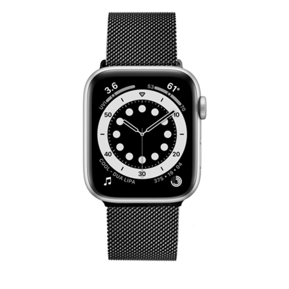 Fixed , Mesh Strap for Apple Watch 42/44/45/46/49mm , 42 mm, 44 mm, 45 mm, 46 mm, 49 mm , Black