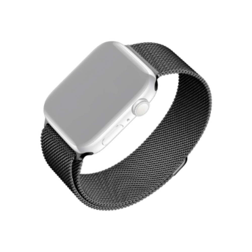 Fixed , Mesh Strap for Apple Watch 42/44/45/46/49mm , 42 mm, 44 mm, 45 mm, 46 mm, 49 mm , Black