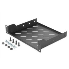 Digitus , 1U fixed shelf , DN-10-TRAY-2-B , Perfect for storage of components which are not 254 mm (10) suitable. Slim design which takes space of 1 height unit. Easy and quick to mount or dismount. Load capacity: 25 kg , Black