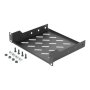 Digitus , 1U fixed shelf , DN-10-TRAY-2-B , Perfect for storage of components which are not 254 mm (10) suitable. Slim design which takes space of 1 height unit. Easy and quick to mount or dismount. Load capacity: 25 kg , Black