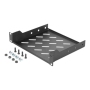 Digitus , 1U fixed shelf , DN-10-TRAY-2-B , Black , Perfect for storage of components which are not 254 mm (10) suitable. Slim design which takes space of 1 height unit. Easy and quick to mount or dismount. Load capacity: 25 kg