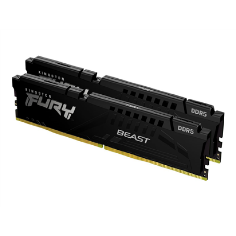Kingston Fury Beast 64GB DDR5, 5200 MHz, CL40, 288-Pin, DIMM Kit (32GB x 2) , Kingston , Fury Beast RGB , 64 GB , DDR5 , 5200 MHz