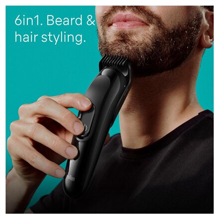 Braun Trimmer , 6-in-1 Style Kit 3 MGK3410 , Cordless , Number of length steps 13 , Black